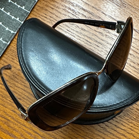 ⭐️BVLGARI 6060-B Vintage Butterfly Amber Swarovski Tortoise, Gradient Sunglasses - Picture 16 of 16